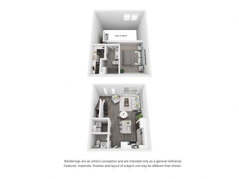 1 bedroom 1 and a half bath